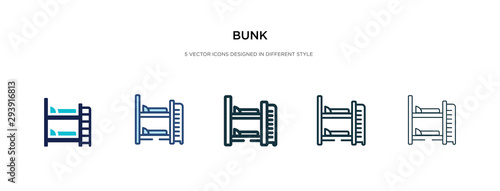 bunk icon in different style vector illustration. two colored and black bunk vector icons designed in filled, outline, line and stroke style can be used for web, mobile, ui