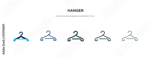 hanger icon in different style vector illustration. two colored and black hanger vector icons designed in filled, outline, line and stroke style can be used for web, mobile, ui