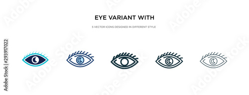 eye variant with enlarged pupil icon in different style vector illustration. two colored and black eye variant with enlarged pupil vector icons designed in filled, outline, line and stroke style can