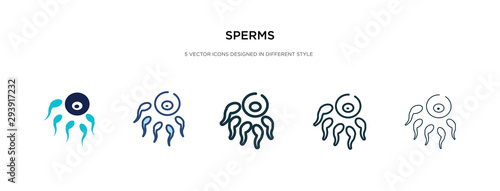 sperms icon in different style vector illustration. two colored and black sperms vector icons designed in filled, outline, line and stroke style can be used for web, mobile, ui
