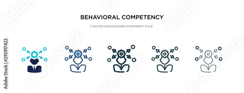 behavioral competency icon in different style vector illustration. two colored and black behavioral competency vector icons designed in filled, outline, line and stroke style can be used for web,