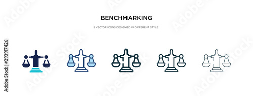 benchmarking icon in different style vector illustration. two colored and black benchmarking vector icons designed in filled, outline, line and stroke style can be used for web, mobile, ui