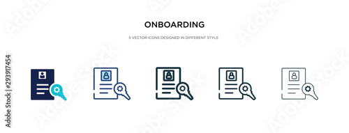 onboarding icon in different style vector illustration. two colored and black onboarding vector icons designed in filled, outline, line and stroke style can be used for web, mobile, ui