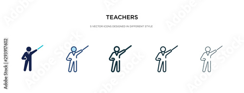 teachers icon in different style vector illustration. two colored and black teachers vector icons designed in filled, outline, line and stroke style can be used for web, mobile, ui