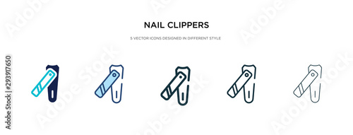 nail clippers icon in different style vector illustration. two colored and black nail clippers vector icons designed in filled, outline, line and stroke style can be used for web, mobile, ui