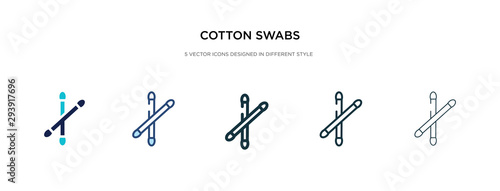 cotton swabs icon in different style vector illustration. two colored and black cotton swabs vector icons designed in filled, outline, line and stroke style can be used for web, mobile, ui