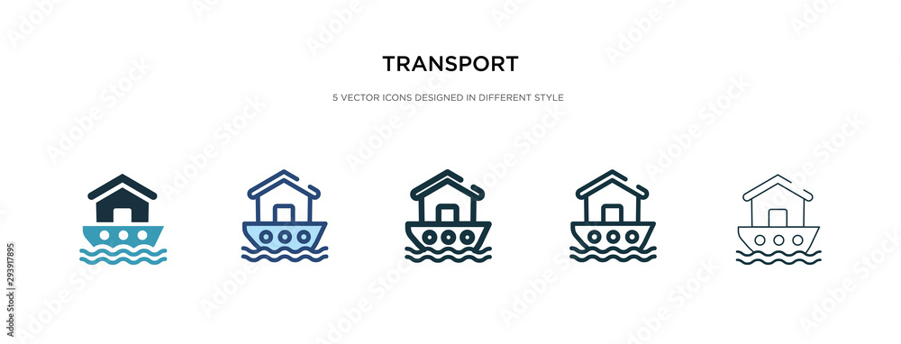 transport icon in different style vector illustration. two colored and black transport vector icons designed in filled, outline, line and stroke style can be used for web, mobile, ui