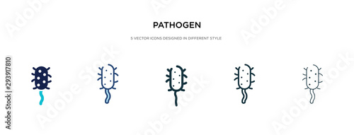 pathogen icon in different style vector illustration. two colored and black pathogen vector icons designed in filled, outline, line and stroke style can be used for web, mobile, ui