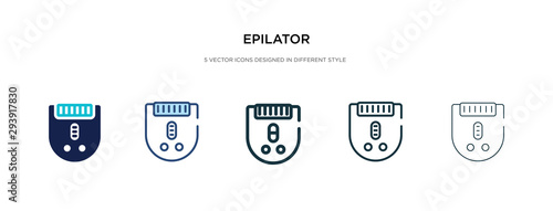 epilator icon in different style vector illustration. two colored and black epilator vector icons designed in filled, outline, line and stroke style can be used for web, mobile, ui