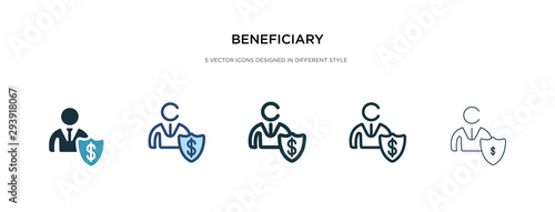 beneficiary icon in different style vector illustration. two colored and black beneficiary vector icons designed in filled, outline, line and stroke style can be used for web, mobile, ui