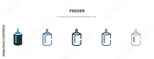 feeder icon in different style vector illustration. two colored and black feeder vector icons designed in filled, outline, line and stroke style can be used for web, mobile, ui