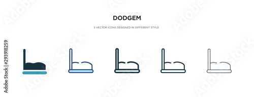dodgem icon in different style vector illustration. two colored and black dodgem vector icons designed in filled, outline, line and stroke style can be used for web, mobile, ui
