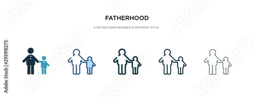 fatherhood icon in different style vector illustration. two colored and black fatherhood vector icons designed in filled, outline, line and stroke style can be used for web, mobile, ui