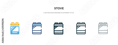 stove icon in different style vector illustration. two colored and black stove vector icons designed in filled, outline, line and stroke style can be used for web, mobile, ui