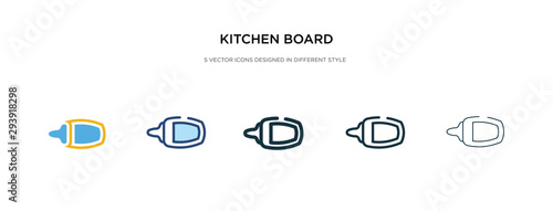 kitchen board icon in different style vector illustration. two colored and black kitchen board vector icons designed in filled, outline, line and stroke style can be used for web, mobile, ui