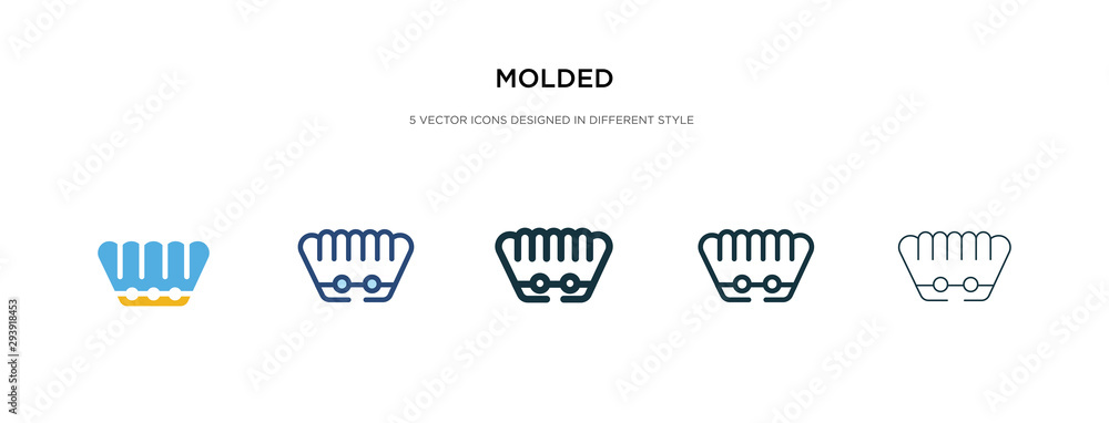 molded icon in different style vector illustration. two colored and black molded vector icons designed in filled, outline, line and stroke style can be used for web, mobile, ui