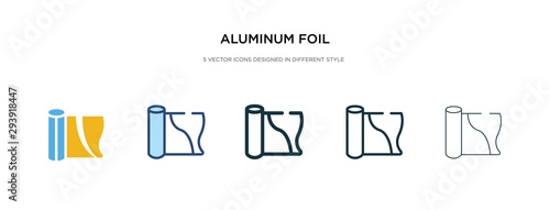 aluminum foil icon in different style vector illustration. two colored and black aluminum foil vector icons designed in filled, outline, line and stroke style can be used for web, mobile, ui
