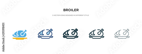 broiler icon in different style vector illustration. two colored and black broiler vector icons designed in filled, outline, line and stroke style can be used for web, mobile, ui