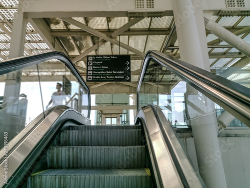 escalator of the airport