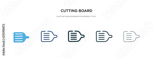 cutting board icon in different style vector illustration. two colored and black cutting board vector icons designed in filled, outline, line and stroke style can be used for web, mobile, ui