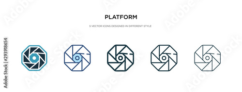 platform icon in different style vector illustration. two colored and black platform vector icons designed in filled, outline, line and stroke style can be used for web, mobile, ui