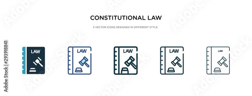 constitutional law icon in different style vector illustration. two colored and black constitutional law vector icons designed in filled, outline, line and stroke style can be used for web, mobile,