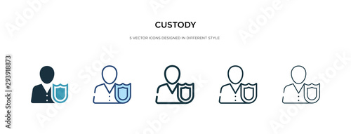 custody icon in different style vector illustration. two colored and black custody vector icons designed in filled, outline, line and stroke style can be used for web, mobile, ui