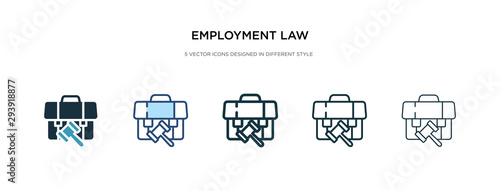 employment law icon in different style vector illustration. two colored and black employment law vector icons designed in filled, outline, line and stroke style can be used for web, mobile, ui photo