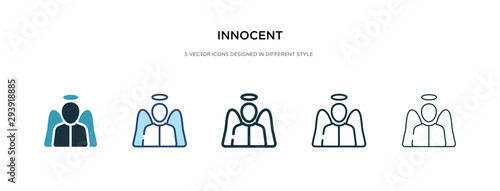 innocent icon in different style vector illustration. two colored and black innocent vector icons designed in filled, outline, line and stroke style can be used for web, mobile, ui