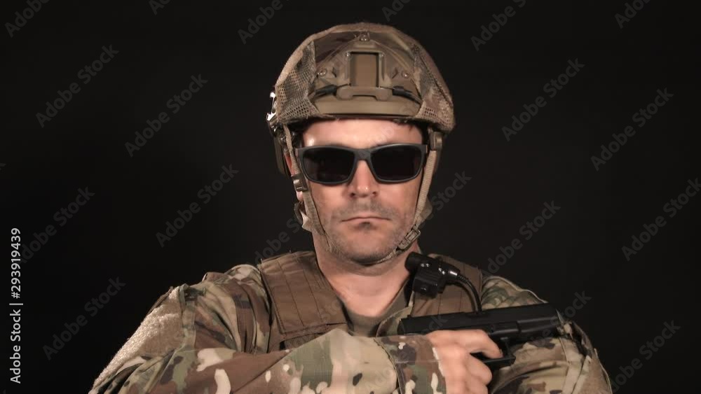Military Man Standing Strong Military Man Standing Strong