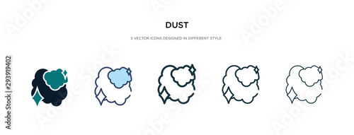 dust icon in different style vector illustration. two colored and black dust vector icons designed in filled, outline, line and stroke style can be used for web, mobile, ui