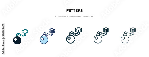 fetters icon in different style vector illustration. two colored and black fetters vector icons designed in filled, outline, line and stroke style can be used for web, mobile, ui