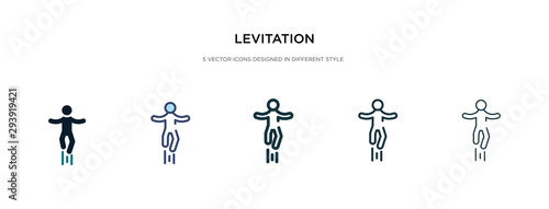 levitation icon in different style vector illustration. two colored and black levitation vector icons designed in filled, outline, line and stroke style can be used for web, mobile, ui