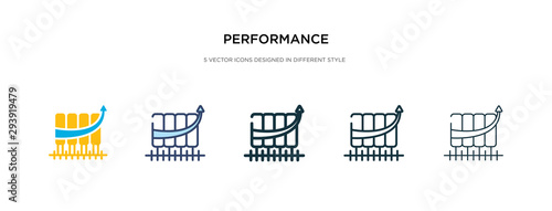 performance icon in different style vector illustration. two colored and black performance vector icons designed in filled, outline, line and stroke style can be used for web, mobile, ui