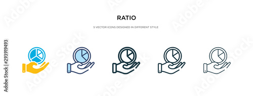 ratio icon in different style vector illustration. two colored and black ratio vector icons designed in filled, outline, line and stroke style can be used for web, mobile, ui