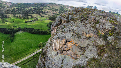 panoramic of the suesca stones cliffs in cundinamarca colombia south american andes