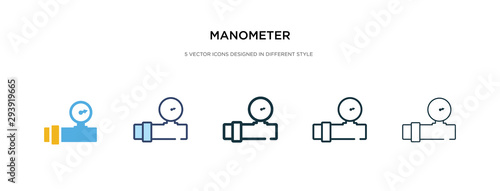 manometer icon in different style vector illustration. two colored and black manometer vector icons designed in filled, outline, line and stroke style can be used for web, mobile, ui