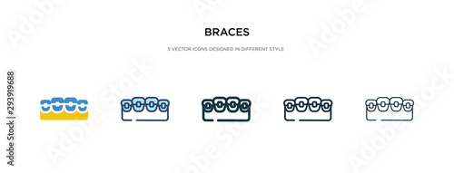 braces icon in different style vector illustration. two colored and black braces vector icons designed in filled, outline, line and stroke style can be used for web, mobile, ui