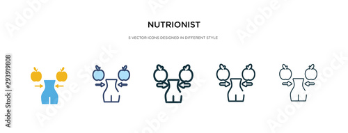 nutrionist icon in different style vector illustration. two colored and black nutrionist vector icons designed in filled, outline, line and stroke style can be used for web, mobile, ui