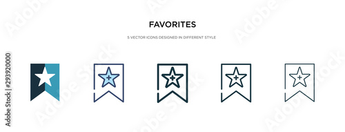 favorites icon in different style vector illustration. two colored and black favorites vector icons designed in filled, outline, line and stroke style can be used for web, mobile, ui