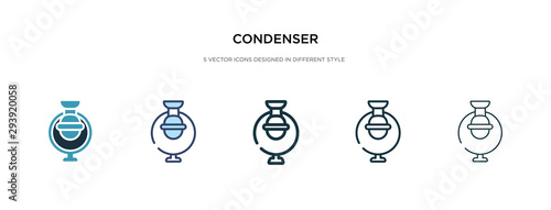 condenser icon in different style vector illustration. two colored and black condenser vector icons designed in filled, outline, line and stroke style can be used for web, mobile, ui