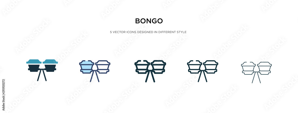 bongo icon in different style vector illustration. two colored and black bongo vector icons designed in filled, outline, line and stroke style can be used for web, mobile, ui bongo icon in different style vector illustration. two colored and black bongo vector icons designed in filled, outline, line and stroke style can be used for web, mobile, ui
