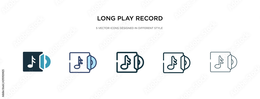 long play record cover icon in different style vector illustration. two colored and black long play record cover vector icons designed in filled, outline, line and stroke style can be used for web, long play record cover icon in different style vector illustration. two colored and black long play record cover vector icons designed in filled, outline, line and stroke style can be used for web,
