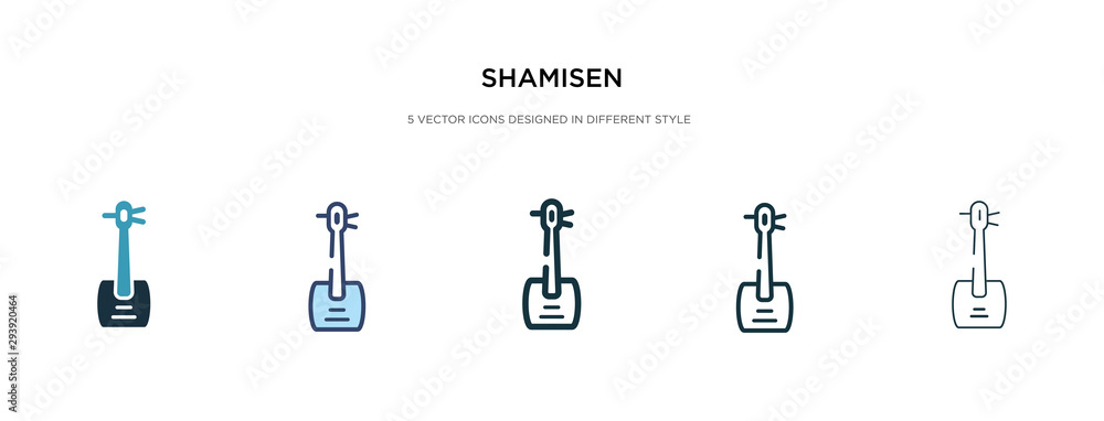 shamisen icon in different style vector illustration. two colored and black shamisen vector icons designed in filled, outline, line and stroke style can be used for web, mobile, ui shamisen icon in different style vector illustration. two colored and black shamisen vector icons designed in filled, outline, line and stroke style can be used for web, mobile, ui