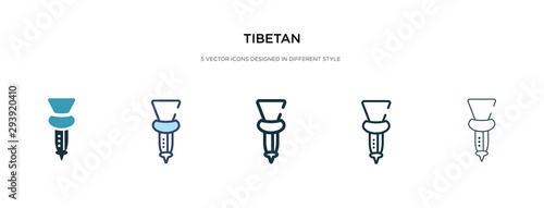 tibetan icon in different style vector illustration. two colored and black tibetan vector icons designed in filled  outline  line and stroke style can be used for web  mobile  ui