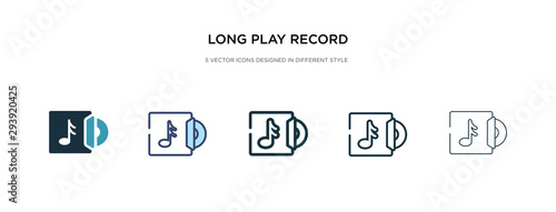 long play record cover icon in different style vector illustration. two colored and black long play record cover vector icons designed in filled, outline, line and stroke style can be used for web,