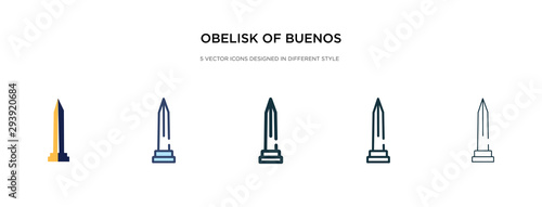obelisk of buenos aires icon in different style vector illustration. two colored and black obelisk of buenos aires vector icons designed in filled, outline, line and stroke style can be used for