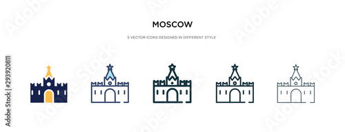 Photography moscow icon in different style vector illustration