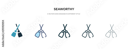 seaworthy icon in different style vector illustration. two colored and black seaworthy vector icons designed in filled, outline, line and stroke style can be used for web, mobile, ui