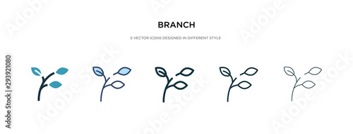 branch icon in different style vector illustration. two colored and black branch vector icons designed in filled, outline, line and stroke style can be used for web, mobile, ui